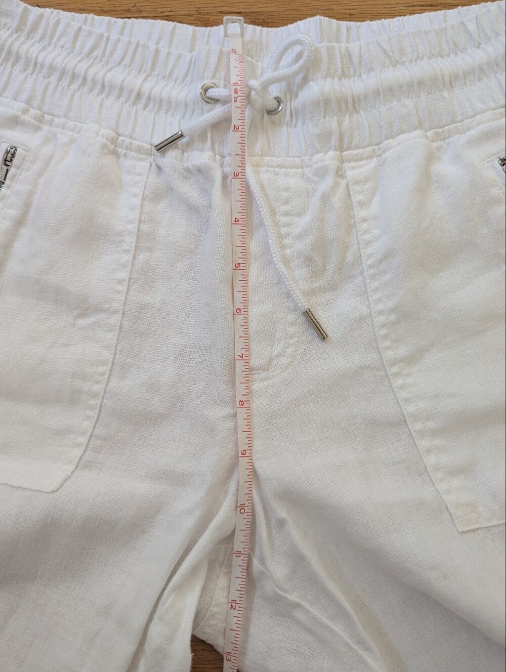 ATHLETA 🌴CABO🌴 WHITE LINEN JOGGERS  SZ. 8, LIKE NEW! - Picture 4 of 7